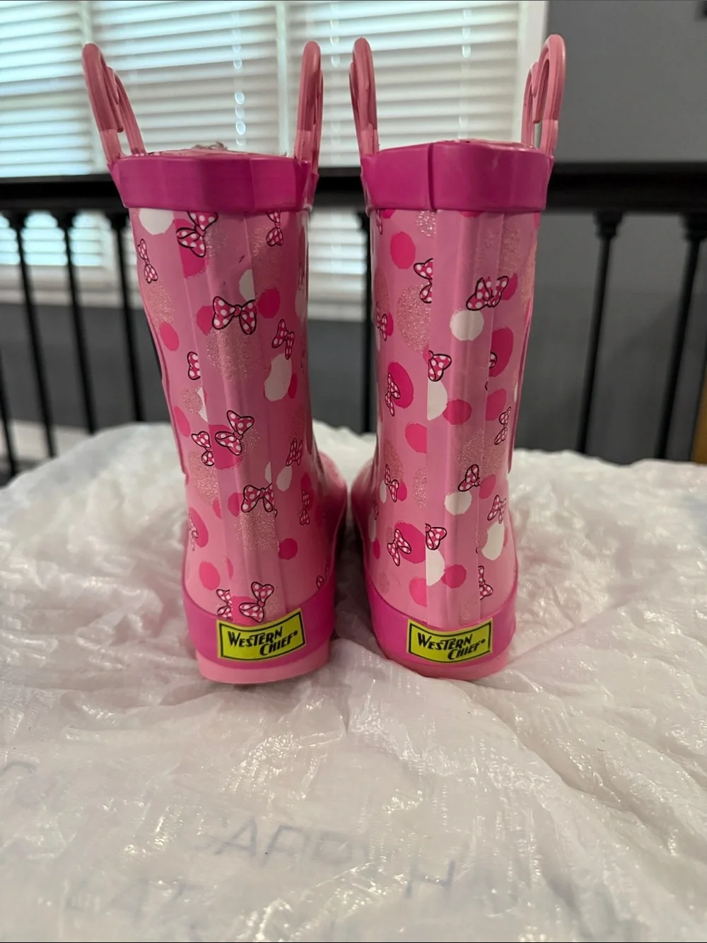 Western Chief Pink Minnie Mouse Kids Rain Boots